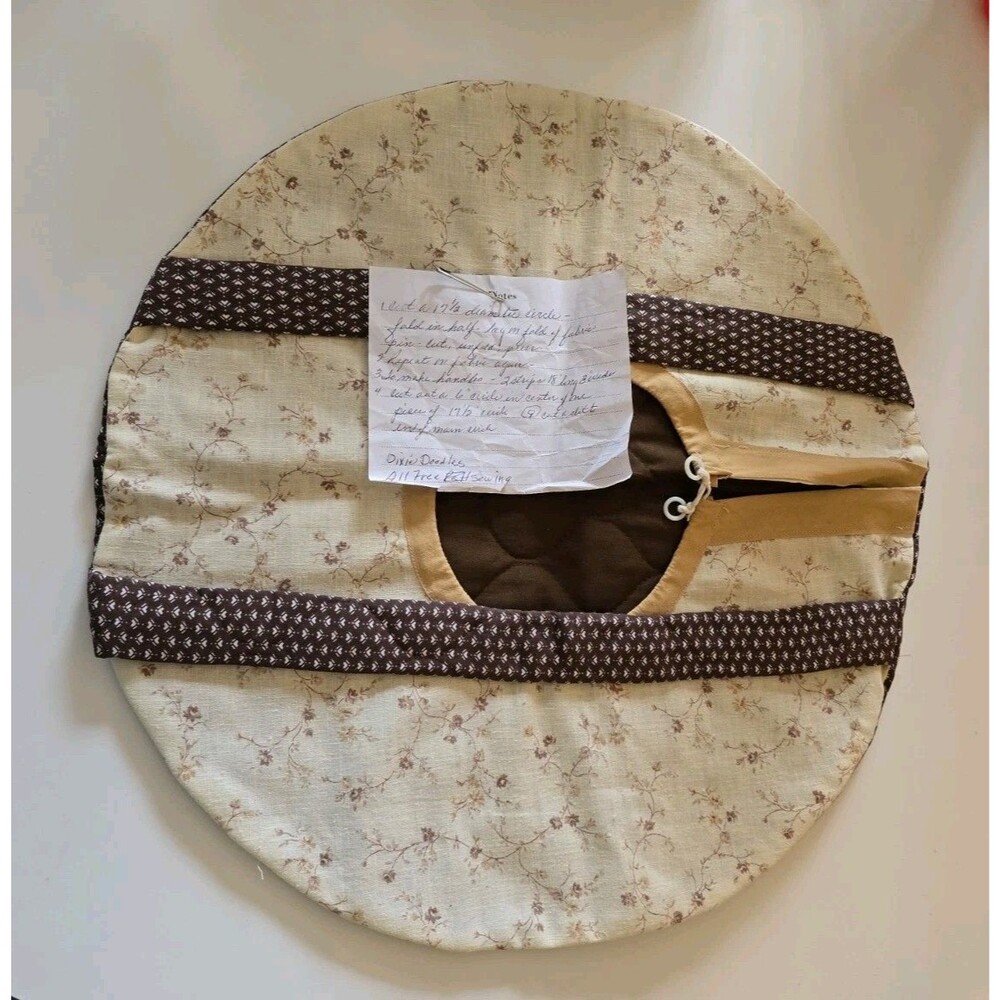 Vintage Handmade Quilted Casserole Dish Cozy Cover With Original Pattern 16”